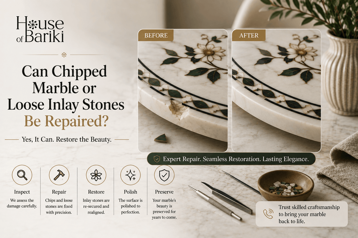 Can Chipped Marble or Loose Inlay Stones Be Repaired?